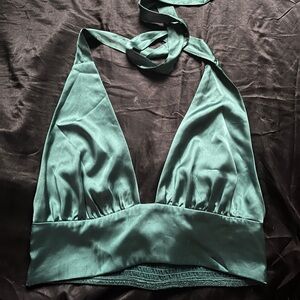 Garage Dark Green Halter Top